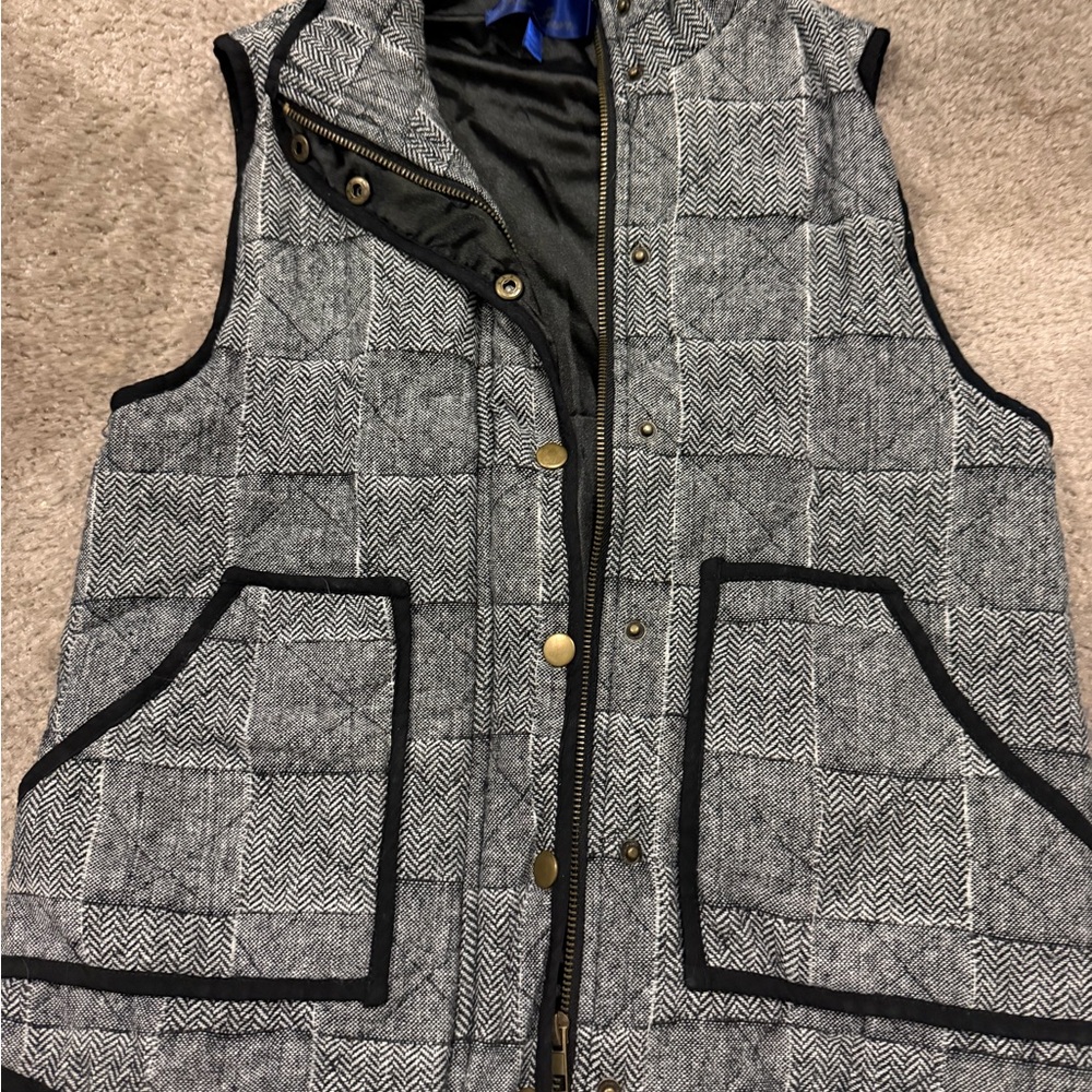 Gray Quilted Vest
